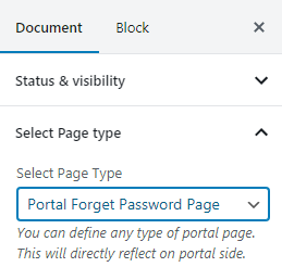 Forgot Password Page Type
