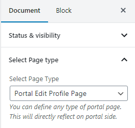 Select Page Type