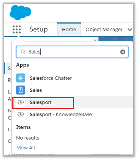 Directly search Salesport